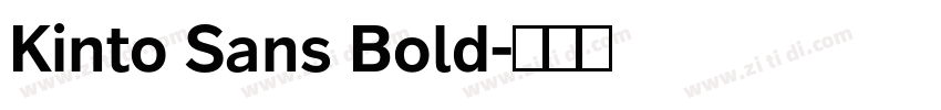 Kinto Sans Bold字体转换